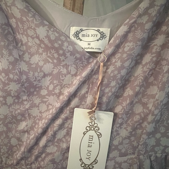 NWT Joyfolie dress size M - beige floral - Picture 3 of 4